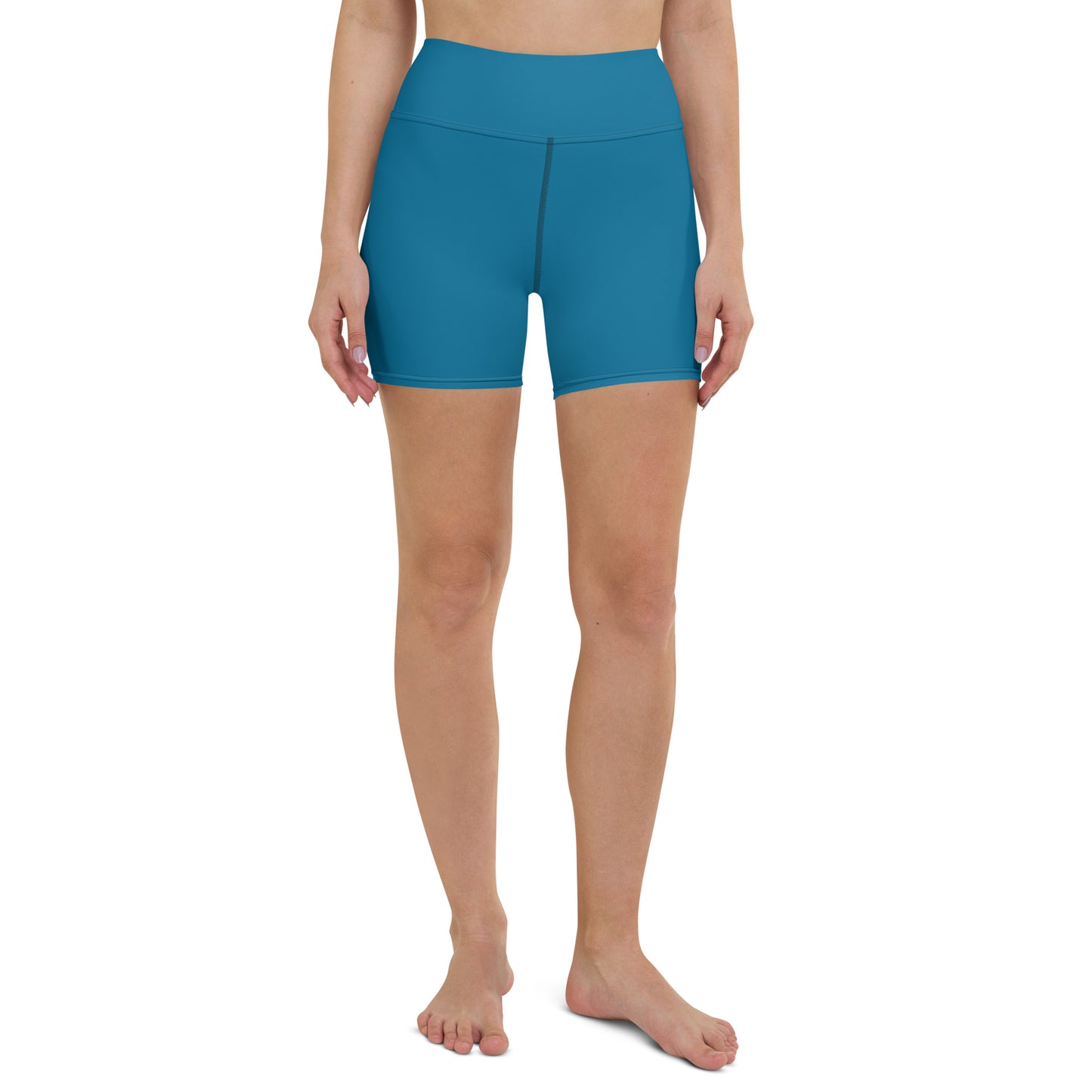 Cerulean Blue Fitness Yoga Shorts