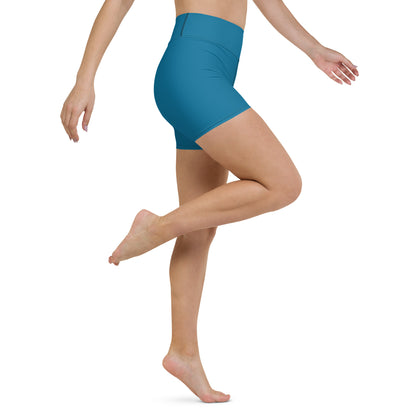 Cerulean Blue Fitness Yoga Shorts